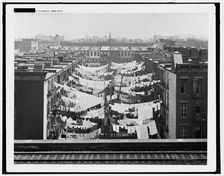 Yard of tenement at Park Ave. and 107th St., New York, c1900. Creator: Unknown