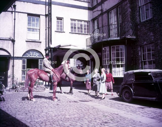 Yard of the Beaufort Arms Hotel, Monmouth, c1955.  Creator: Arthur Charles Kirby Ware.