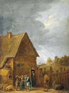 Yard of a Peasant House, 1640. Creator: David Teniers II