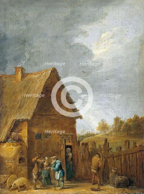 Yard of a Peasant House, 1640. Creator: David Teniers II.