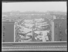Yard of a tenement at Park Ave. Avenue and 107th St., New York, c1900. Creator: Unknown