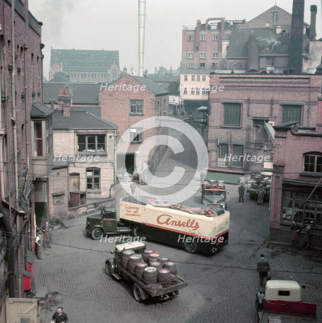 Yard of Ansells Brewery, Aston, Birmingham, c1955.  Creator: Arthur Charles Kirby Ware.