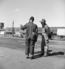 Yardmen, Grand Island, Nebraska, 1939. Creator: Dorothea Lange