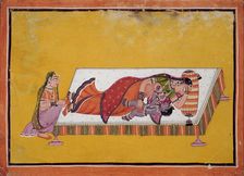 Yashoda Suckling the Infant Krishna, 18th century. Creator: Unknown