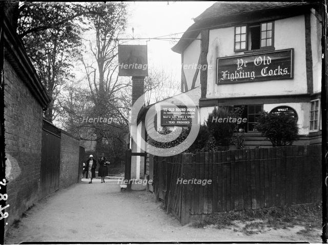 Ye Old Fighting Cocks, Abbey Mill Lane, St Albans, Hertfordshire, 1928. Creator: Katherine Jean Macfee.