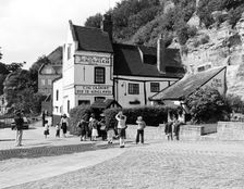 Ye Olde Trip to Jerusalem Public House and Brewhouse Yard Museum, Nottingham, c1980. Creator: Edgar Lloyd