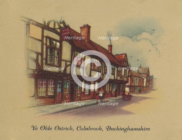 'Ye Olde Ostrich Colnbrook, Buckinghamshire', 1939. Artist: Unknown.
