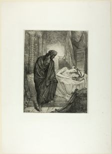 Yet She Must Die, plate eleven from Othello, 1844. Creator: Theodore Chasseriau