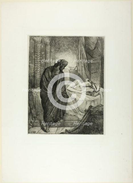Yet She Must Die, plate eleven from Othello, 1844. Creator: Theodore Chasseriau.