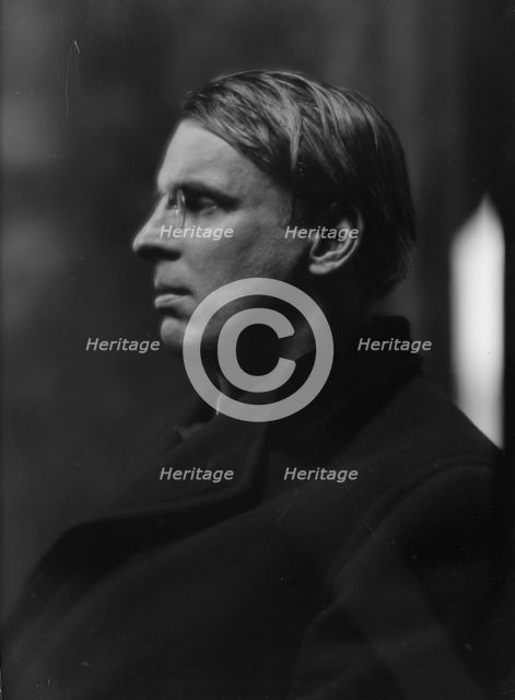 Yeats, William Butler, Mr., portrait photograph, 1914 Mar. 31. Creator: Arnold Genthe.