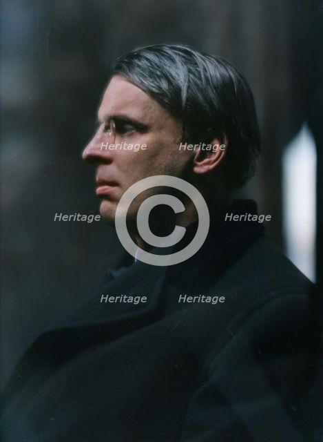 Yeats, William Butler, Mr., portrait photograph, 1914 Mar. 31. Creator: Arnold Genthe.