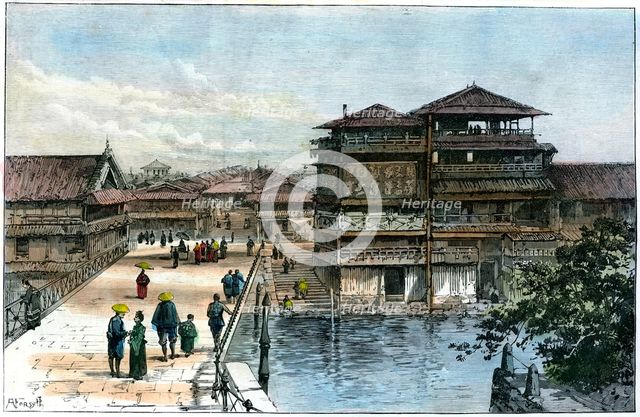 Yebisu Bashi, Osaka, Japan, 1891. Artist: A Forsyth