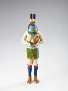 Yeibichai (female mask), 1934-1946. Creator: Clitso D Dedman