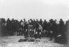 Yeibichai initiation outdoors, 1904, c1905. Creator: Edward Sheriff Curtis