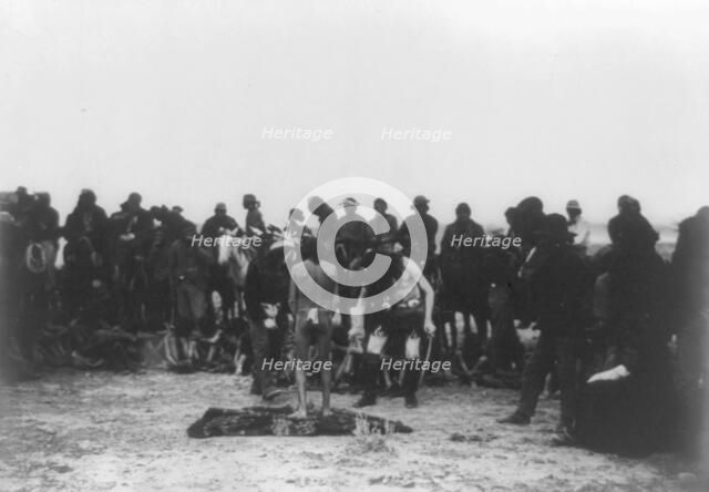 Yeibichai initiation outdoors, 1904, c1905. Creator: Edward Sheriff Curtis.