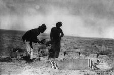 Yeibichai, patient in sweat bath, 1904, c1905. Creator: Edward Sheriff Curtis