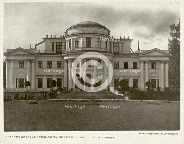 Yelagin Palace in Saint Petersburg, Between 1908 and 1912.
