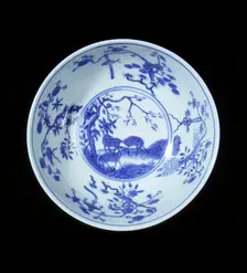 Yellow medallion bowl with three sheep, Guangxu period, Qing dynasty, China, 1875-1908. Creator: Unknown