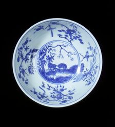 Yellow medallion bowl with three sheep, Guangxu period, Qing dynasty, China, 1875-1908. Creator: Unknown