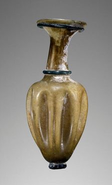 Yellow Oinochoe with body indentations, 4th century A.D. Creator: Unknown