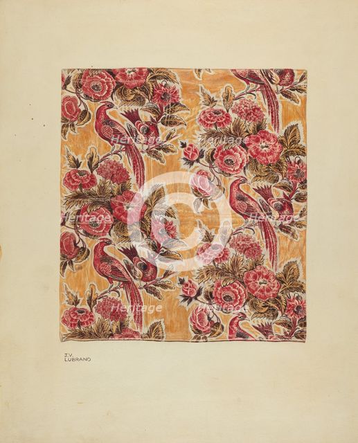 Yellow Glazed Chintz, c. 1939. Creator: Joseph Lubrano.