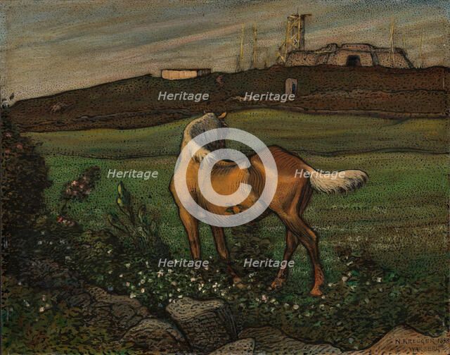 Yellow Horse, 1898. Creator: Nils Kreuger.