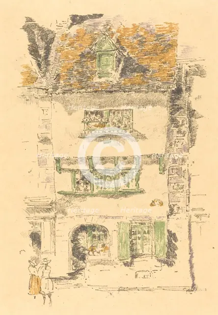 Yellow House, Lannion, 1893. Creator: James Abbott McNeill Whistler.