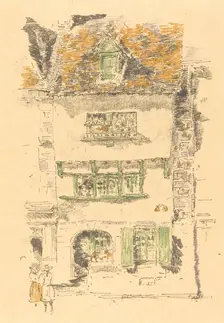 Yellow House, Lannion, 1893. Creator: James Abbott McNeill Whistler