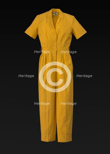 Yellow jumpsuit designed by Willi Smith, 1969-1987. Creator: Willi Smith.