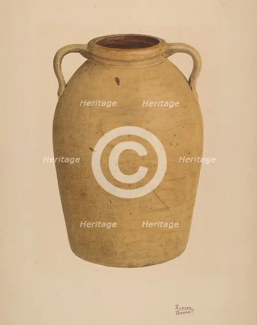 Yellow Jar, c. 1938. Creator: Richard Barnett.