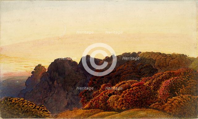 Yellow Twilight, c1830. Artist: Samuel Palmer.