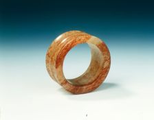 Yellowish jade toggle, Han dynasty, China, 206 BC-220 AD. Creator: Unknown
