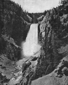 Yellowstone Falls, Wyoming, USA, c1900. Creator: Unknown