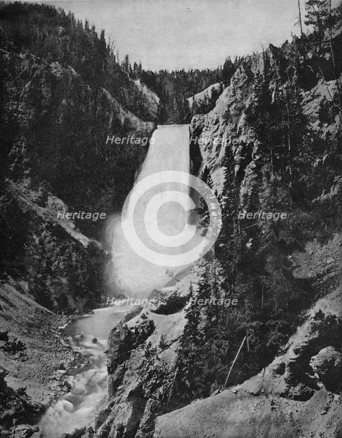 'Yellowstone Falls, Wyoming', c1897. Creator: Unknown.