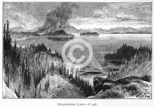 Yellowstone Lake, 19th century. Artist: Unknown