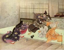 Yendo draws his sword... 1919. Creator: Unknown