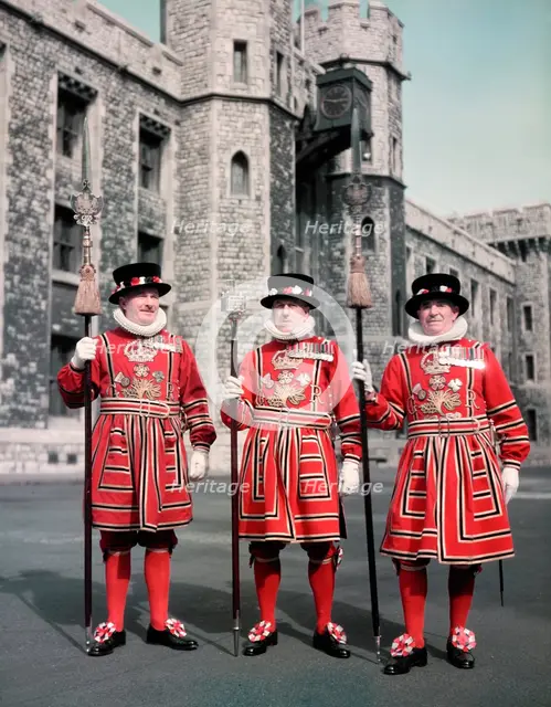 Yeoman Warder, London, c1955.  Creator: Arthur Charles Kirby Ware.