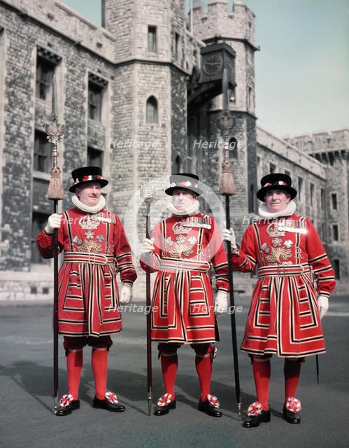 Yeoman Warder, London, c1955.  Creator: Arthur Charles Kirby Ware.