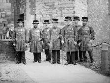 Yeomen Warders at the Tower of London, c1870-c1900. Artist: York & Son
