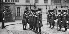 Yeomen Warders on parade at the Tower of London, 1926-1927