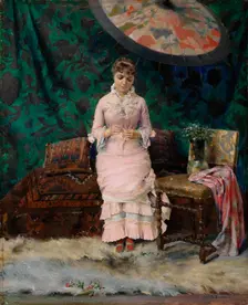 Yes-No, Pause in the Studio, 1879. Creator: Gunnar Berndtson