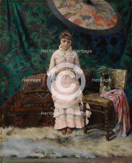 Yes-No, Pause in the Studio, 1879. Creator: Gunnar Berndtson.