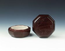 Yixing pottery seal box covered with lacquer, Qing dynasty, China, early 19th century. Creator: Unknown