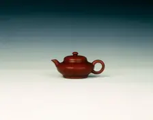 Yixing stoneware teapot, with mark of Hui Yigong, Qing dynasty, China, 18th century. Creator: Hui Yigong