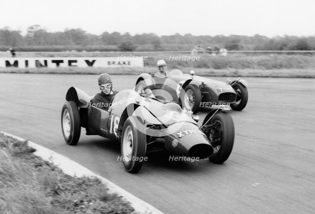 Yimkin of D. Sim leads Lotus 7 of P.Warr at Silverstone 1960. Creator: Unknown.