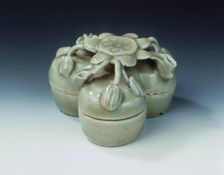 Yue celadon cosmetic box, Five Dynasties-early Northern Song dynasty, China, 10th-11th century. Creator: Unknown