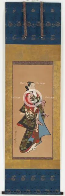 Yujo standing, Edo period, 1615-1868. Creator: Unknown.