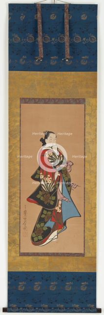 Yujo standing, Edo period, 1615-1868. Creator: Unknown.