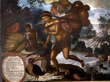 Yumbo Indian from Naymas. Oil by Vicente Alban in the Museum of America in Madrid