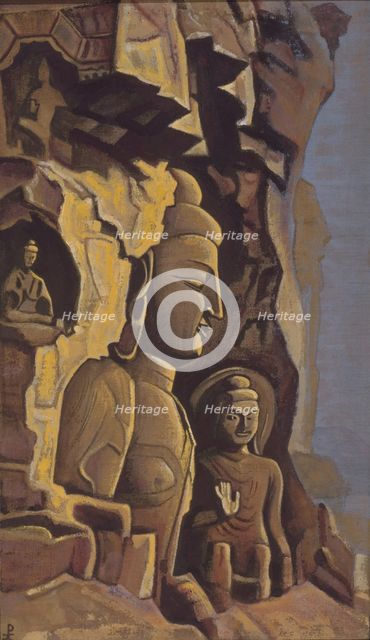 Yungang, 1937. Artist: Roerich, Nicholas (1874-1947)